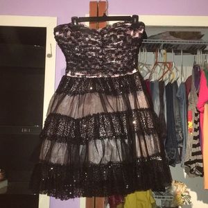 Strapless homecoming dress